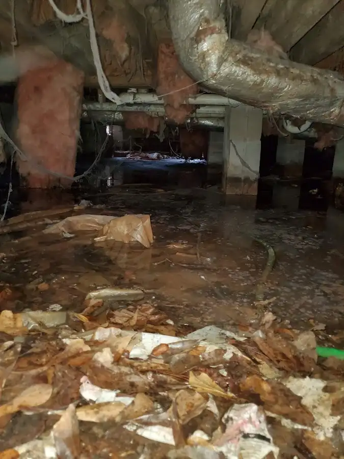 Crawl space flood assessment for Commercial Water Damage Restoration in Fort Scott